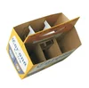 Custom Print 6 Wine Bottle Beer Packaging Corrugated Carrier Box Takeaway Six Pack Beer Box With Handle
