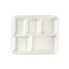 100% Compostable Disposable Sugarcane Fiber Bagasse Sturdy Paper Food Tray Plate Paper Tray