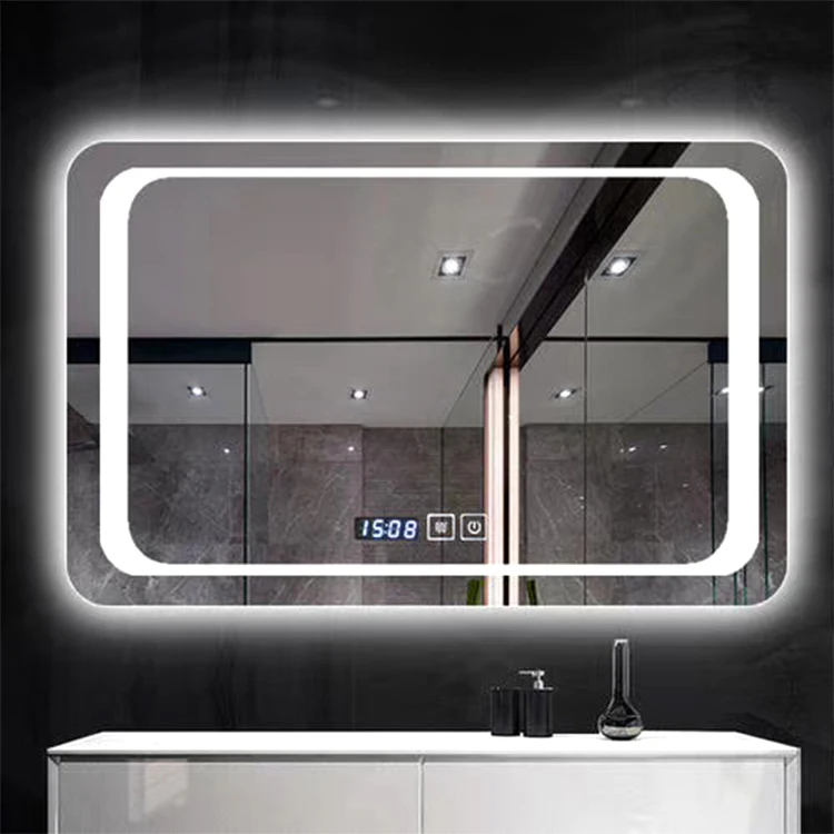 Customization Smart Bathroom Anti-fog Make Up Vanity Cabinet LED Mirror
