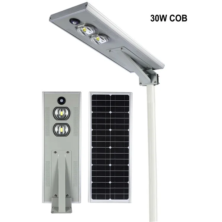 60W 80W 100W LED lamp cobra head cob 6M pole solar led street light price