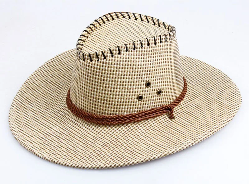 New Design Men's Hard Cowboy Straw Hat