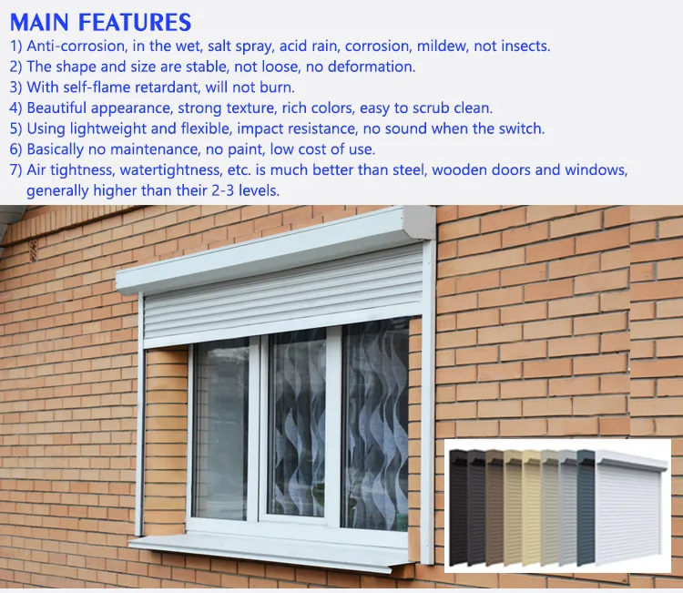 Top Security Double Glass Cheap Bulletproof Antitheft Window Shutters
