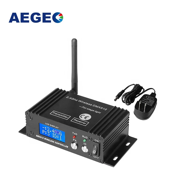 2.4g Dmx Signal Receiver Lcd Display Wireless Transmitter Console For ...