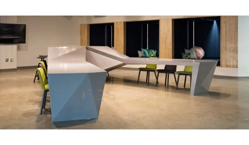 Contermpoary 30 Person 7m Meeting Room Extra Long Boat Shape Conference Table Modern Luxury Office Marble Boardroom Table