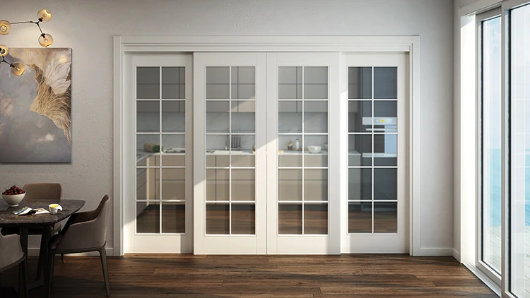 Eco Friendly Interior Wooden Frame Doors 4 Pieces Clear Glass Sliding Door Buy Sliding Door Interior Wooden Glass Sliding Doors Sliding Glass Door Product On Alibaba Com