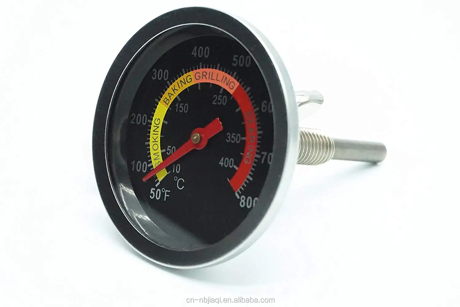 Stainless Steel Gauge Grill Pit Thermometer Fahrenheit For Barbecue