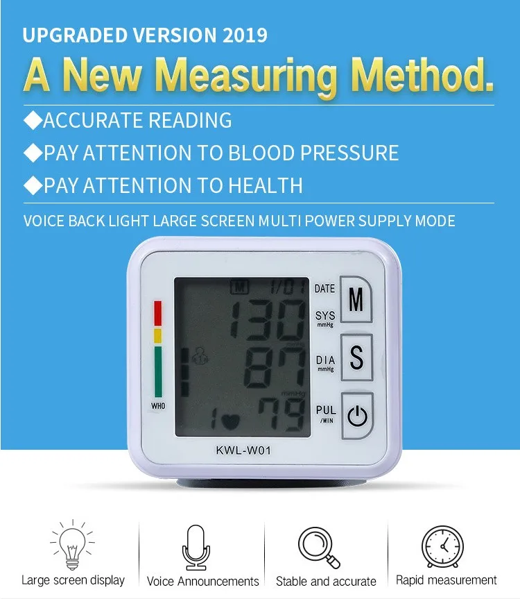 digital wrist blood pressure monitor