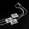 Labels Maker Design Custom Embossed Brand Name Logo Clothing Plastic Hang Tags Lock String Seal Tags