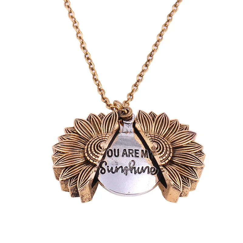 You Are My Sunshine Open Locket Sunflower Necklace Boho Jewelry Stainless  Steel Friendship Gifts Bff Shopee Philippines | You Are My Sunshine Open  Locket Sunflower Necklace Boho Jewelry Friendship Gifts(gold) 