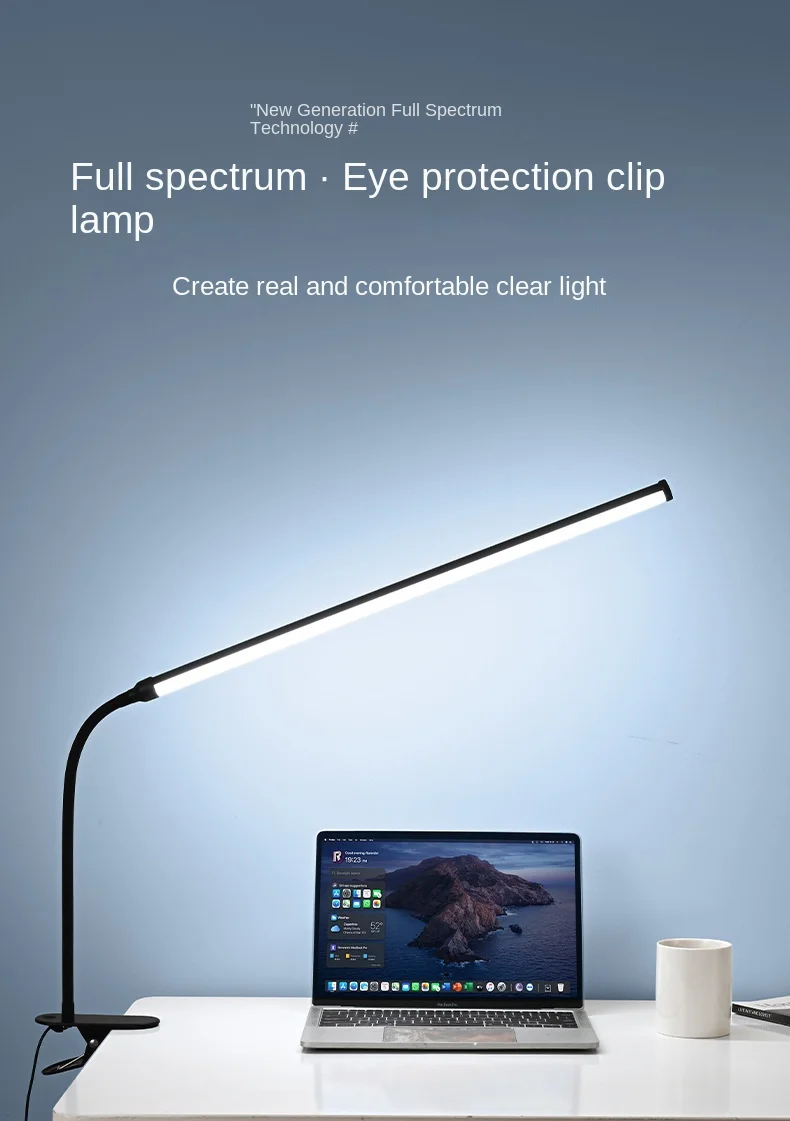 眼部护理发光二极管床头灯夹10亮度3模式长柔性鹅颈塑料体家用办公室DC电源