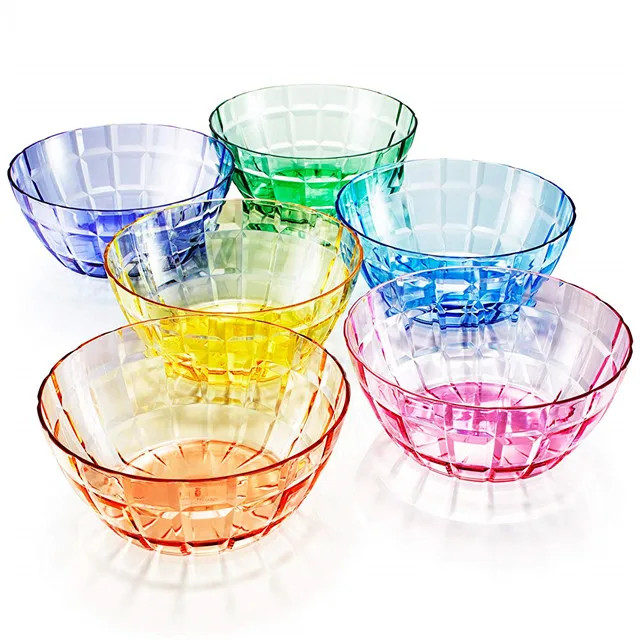 Clear Blue Acrylic Salad Bowls /plastic Candy Bowls Buy Acrylic Salad