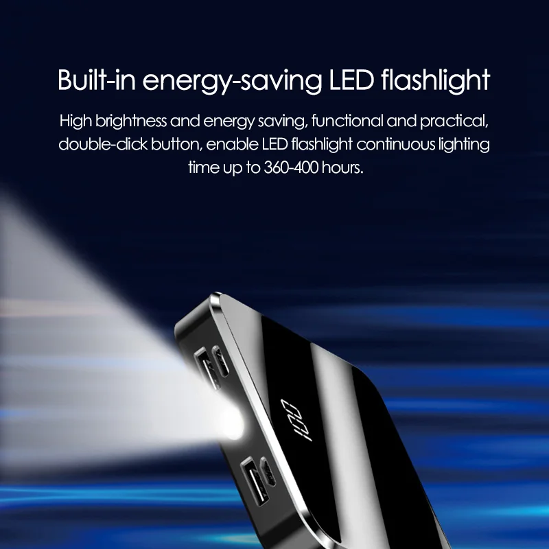 Shenzhen electronics new products double USB portable charger mobile pocket mini credit card size power bank 10000mah - ANKUX.COM