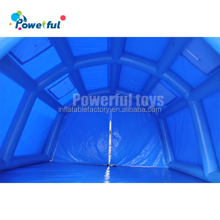 Blue color air inflatable tent army inflatable tent