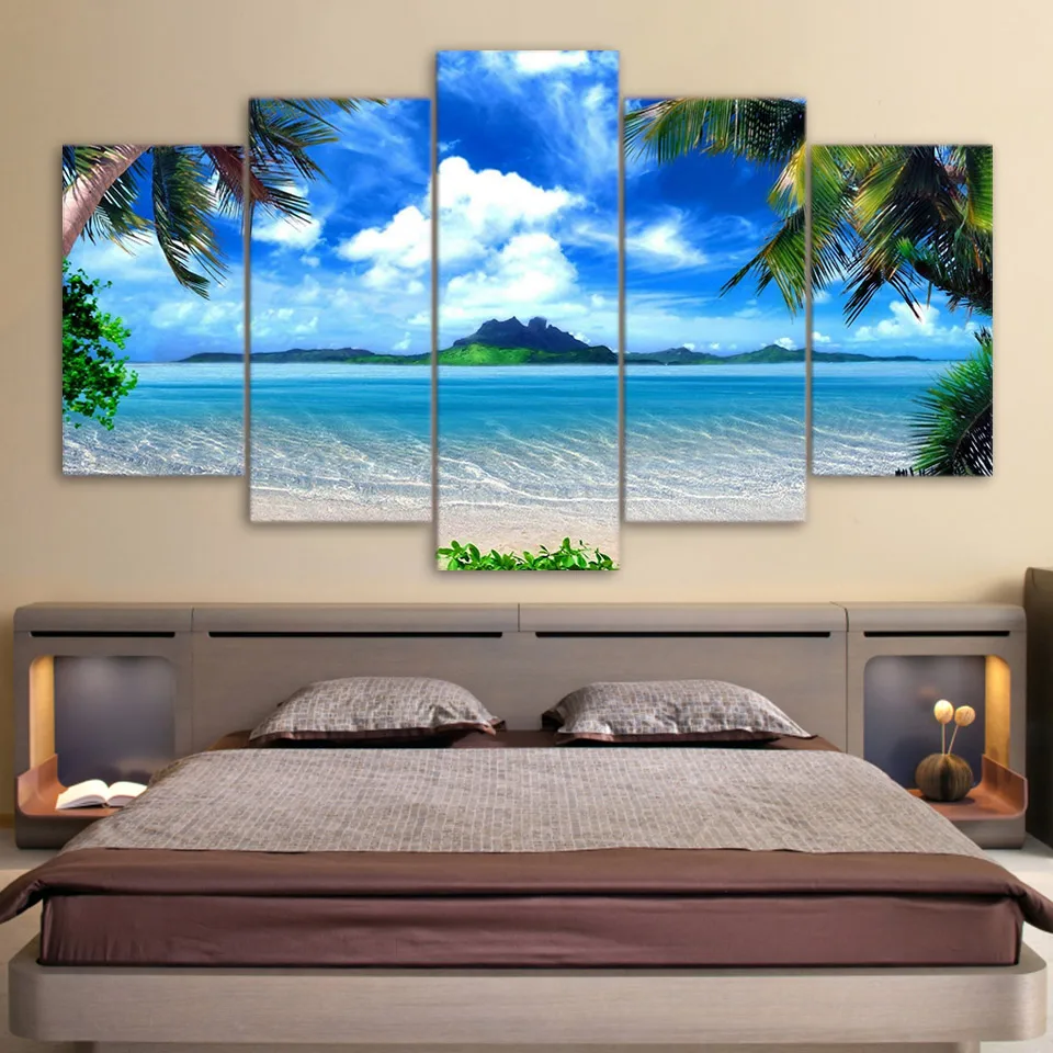 30x70 30x80cm,Frame Telaio Wall Art Poster Home Decor moderno pannello 5 blu oceano squalo bianco Soggiorno Tela stampa HD Immagini modulare pittura,30x50 