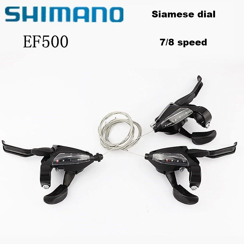 SHIMANO ST-EF500-4 EZ-Fire Plus Jeu de leviers de frein et de levier de vitesses pour v lo 3 x 8 vitesses Alliage 4F pour V-Brake Noir