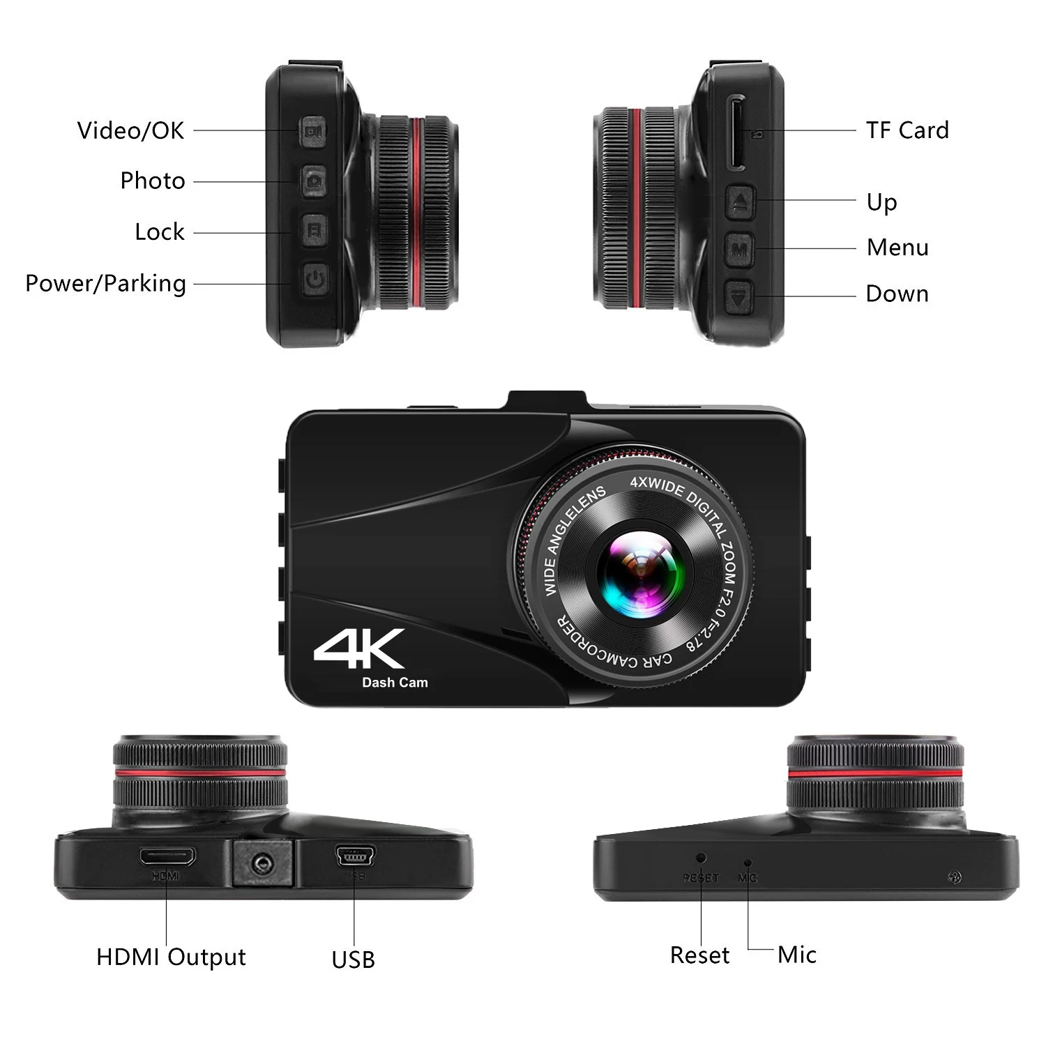 Original Yi Dash Camera Best Quality 4k Wifi Dash Camera With G-sensor