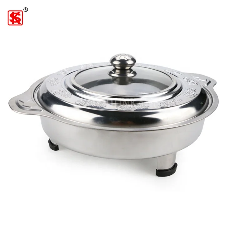 Hotel Stainless Steel Buffet Serving Dish Cheap Round Chafing Dish With