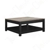 Korean modern mini extendable rectangular smart square vintage industrial white wood cafe coffee table wood sets