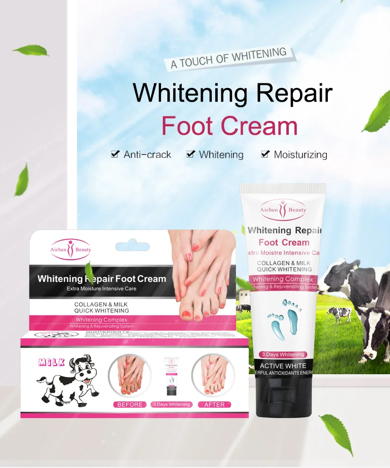 Aichun Beauty Natural Crack Heel Repair Cream Collagen Hydration Milk Dry Dead Removal Whitening Foot Care Cream