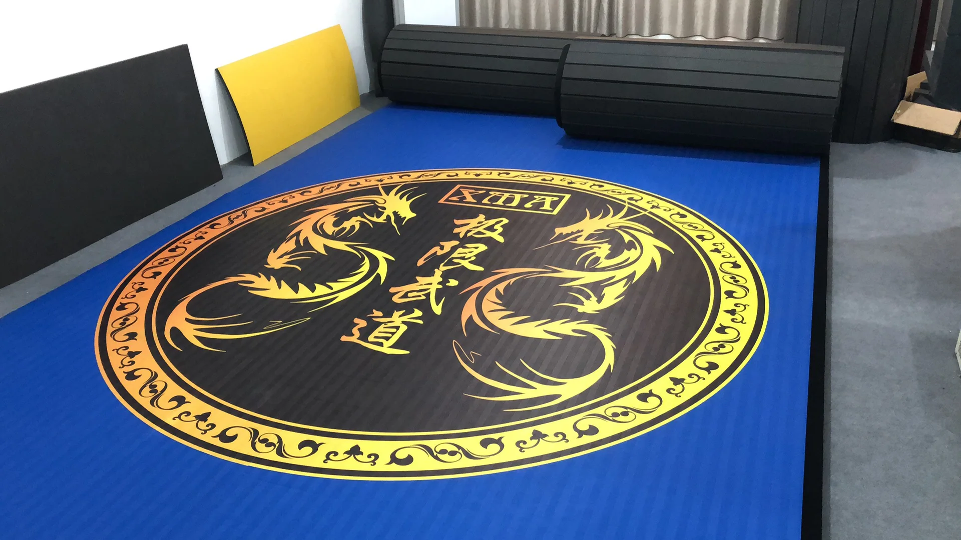 Wholesale Custom Roll Out Bjj Pvc Tatami Surface Mat Used Wrestling Jiu