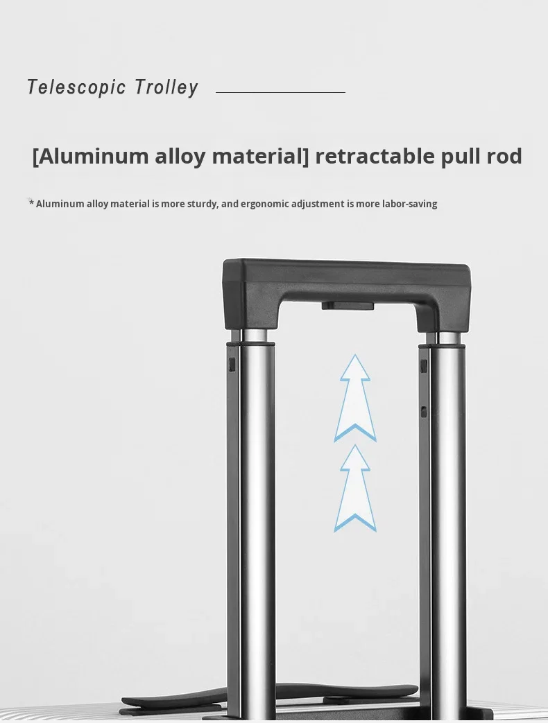 product full aluminum luggage spinner trolley case 20 24 30 inch unisex front opening waterproof anti theft tsa lock suitcase business-11