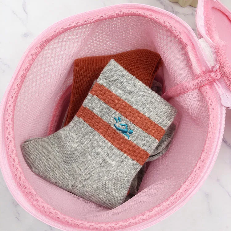 Cheap durable mesh produce bags with zipper for washing machine