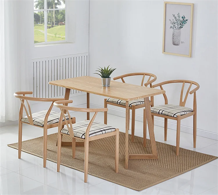 product-BoomDear Wood-Hans Wegner Walnut Dining Black Oak Natural Color Wishbone Chair-img