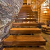 Home Floor Walnut Staircases Wooden Portable Stair Steps Lift Floating Wood Stair Treads