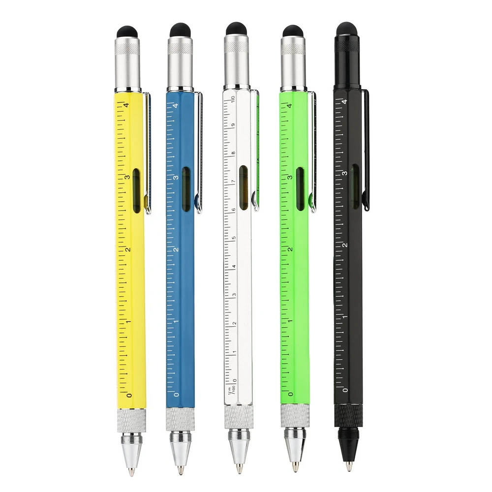 Pen With Level Multi Tool Pen Multifunction Pen - Buy 6 In 1 Tool Pen,4