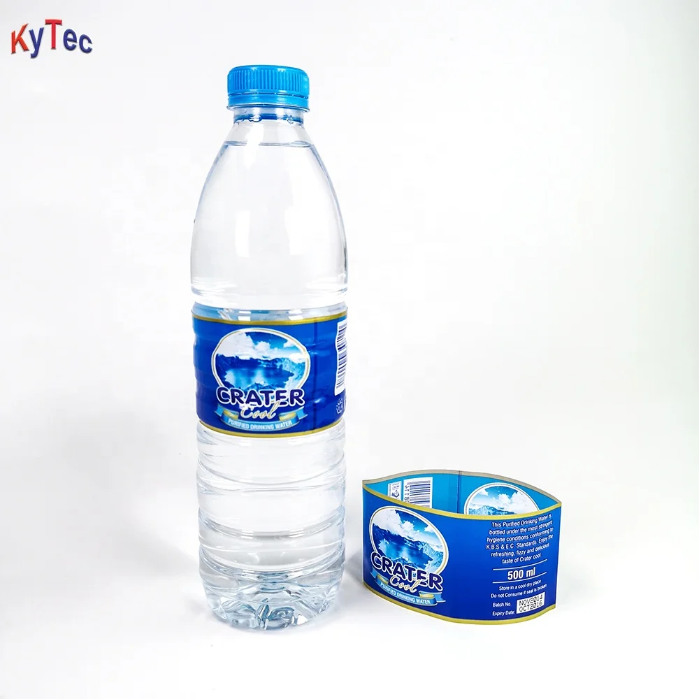 500ML 1L 1.5L 2L Bouteille D'eau &Eacute;tiquette de R&eacute;tr&eacute;cissement de PVC