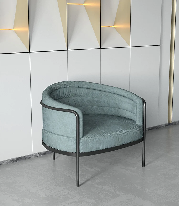 Nordic Light Luxury Balcony Single Sofa Chair Bedroom Leather Creative Leisure Sofa Chair