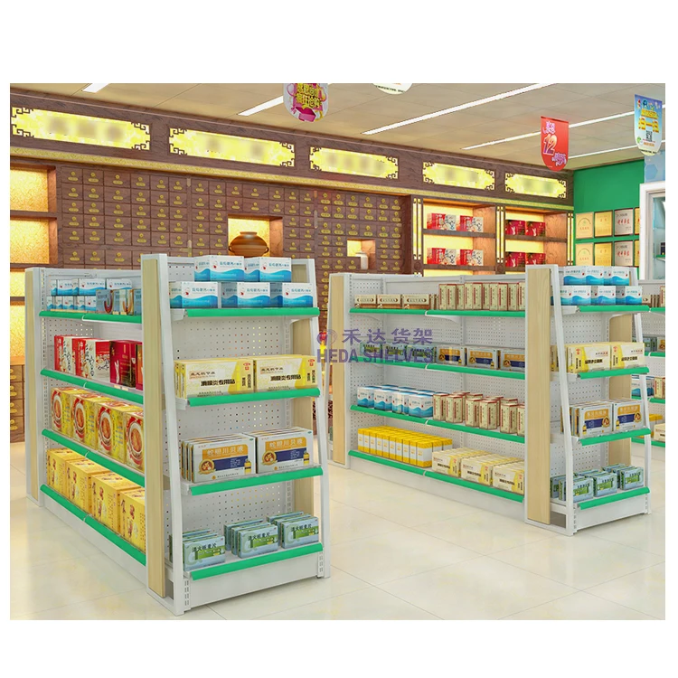 Multifunctional western medicine shelf display rack pharmacy display  shelves for medicine store _ Huicheng shelf