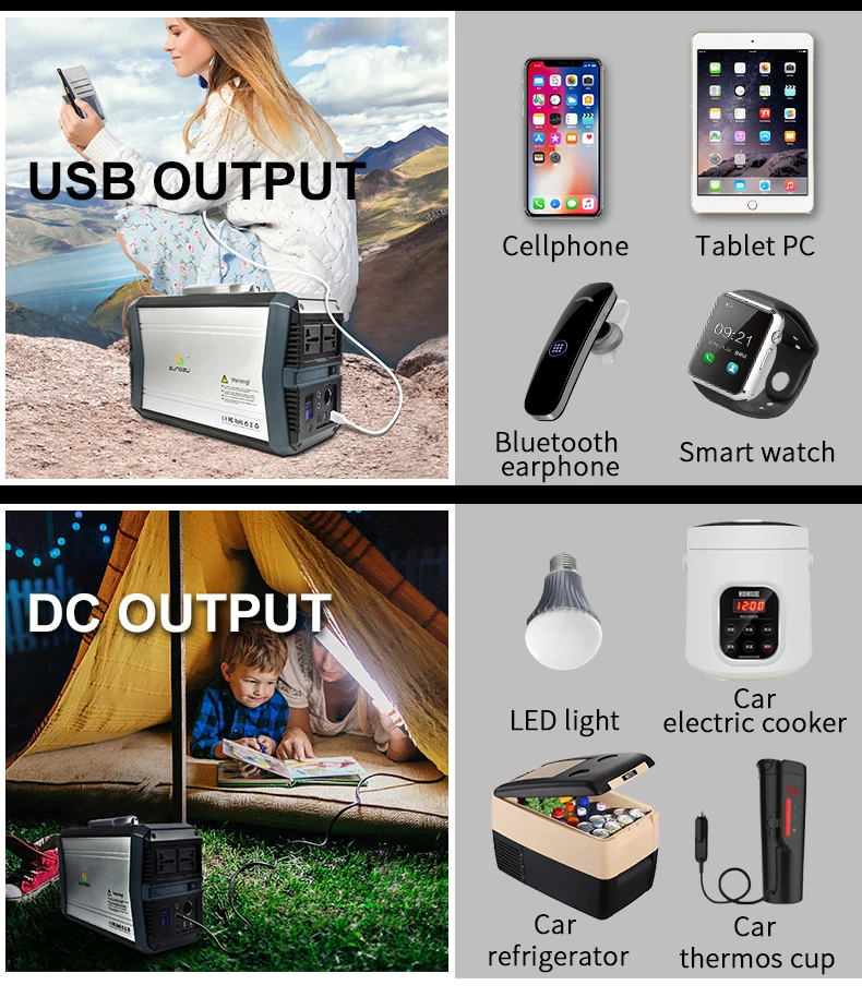 110V/220V 500 Watt Portable Power Station Lithium Solar Battery Pack - ANKUX.COM