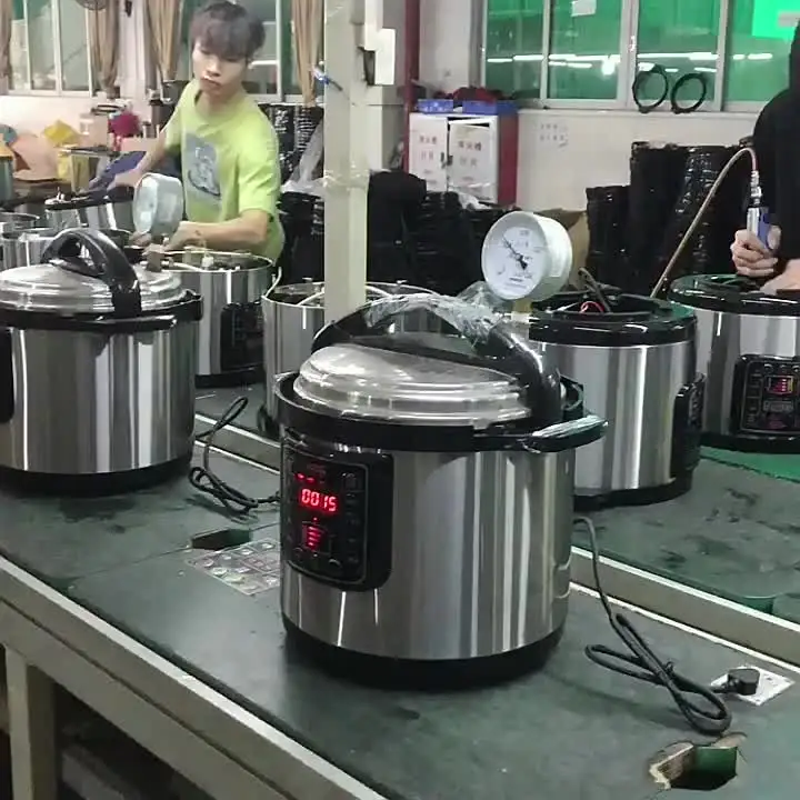 New Design Liter 6l Commercial Electric Cooker Pressure Cooker Thermostat  Glass Lid in India Stainless Steel Thailand