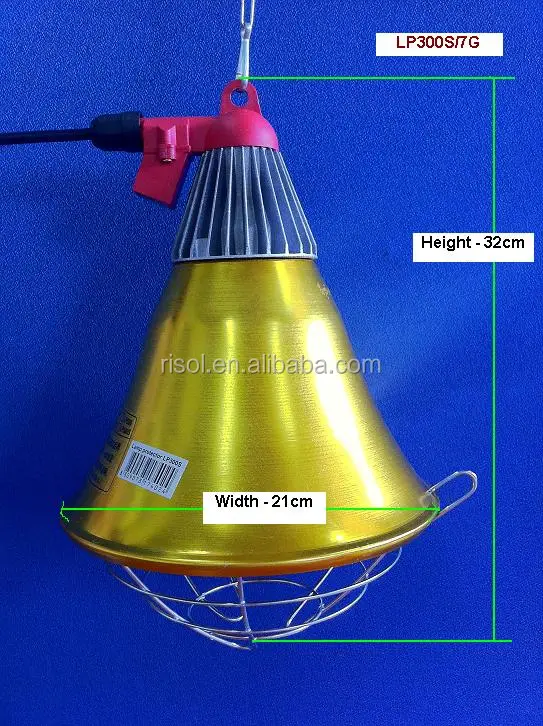 Livestock Pig Farm Lampshade Aluminium Waterproof Heatlamp Housing