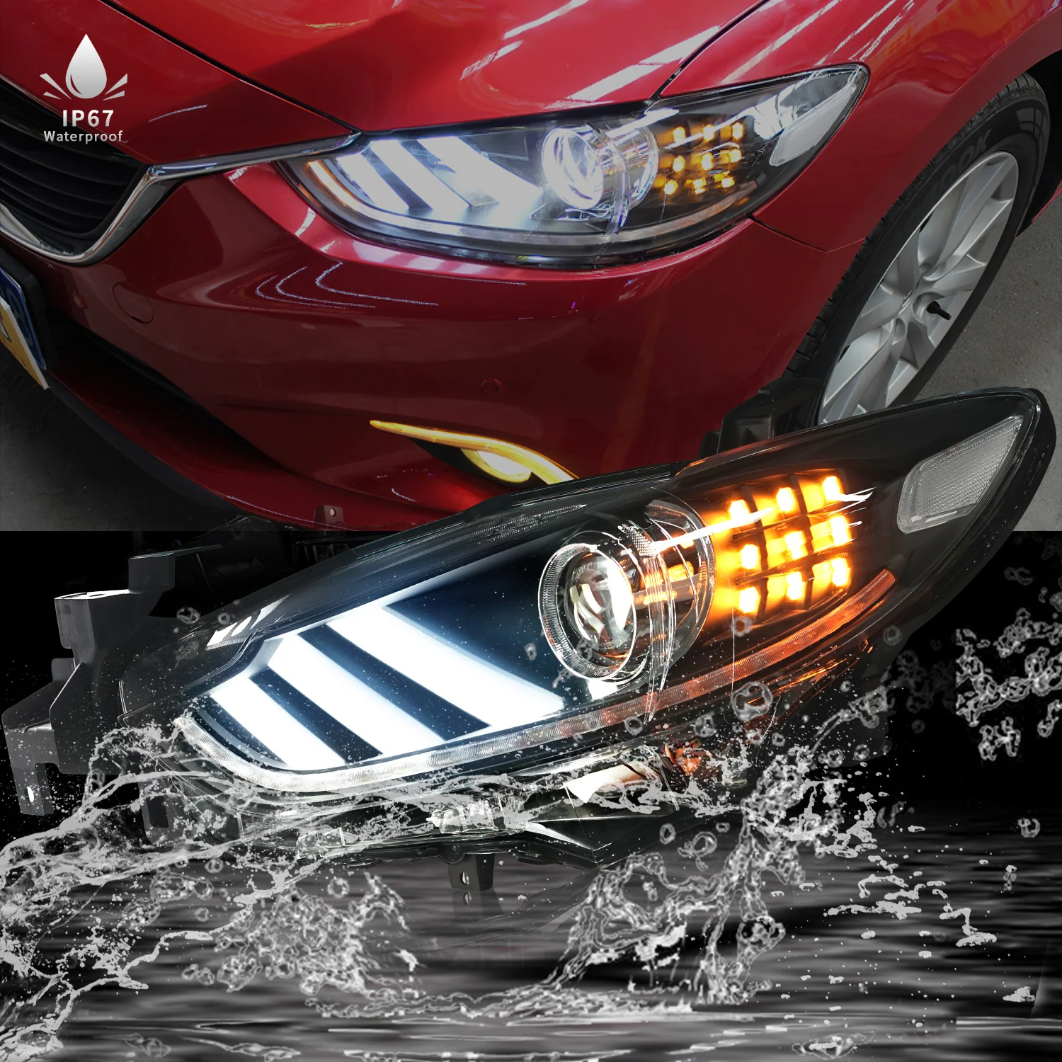 New Styling For Mazda 6 Headlights1415 Led Headlight Original Drl Bi