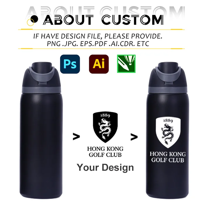 Factory Promotional Custom Water Bottle with logo Stainless Steel ...