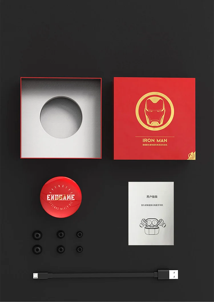 Marvel Certified Avenger Iron Man Earphones Bluetooth Earbuds Wireless TWS Blitzwolf Headphone - ANKUX.COM
