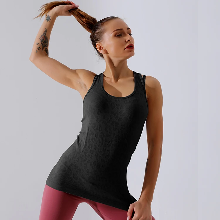 Women's Nylon Spandex Seamless Tank Tops Fitness Muscle Tops - Buy ...