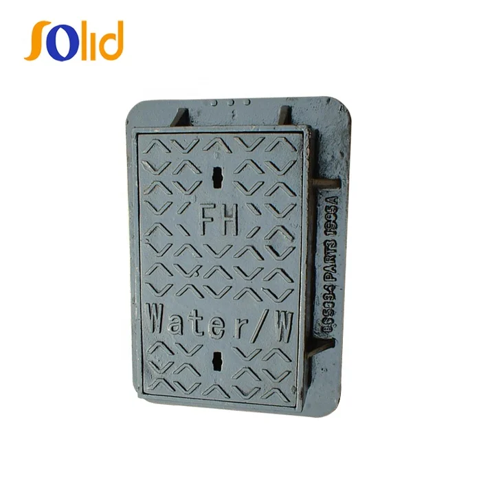 Square Ductile Iron Fire Hydrant Surface Box with chains