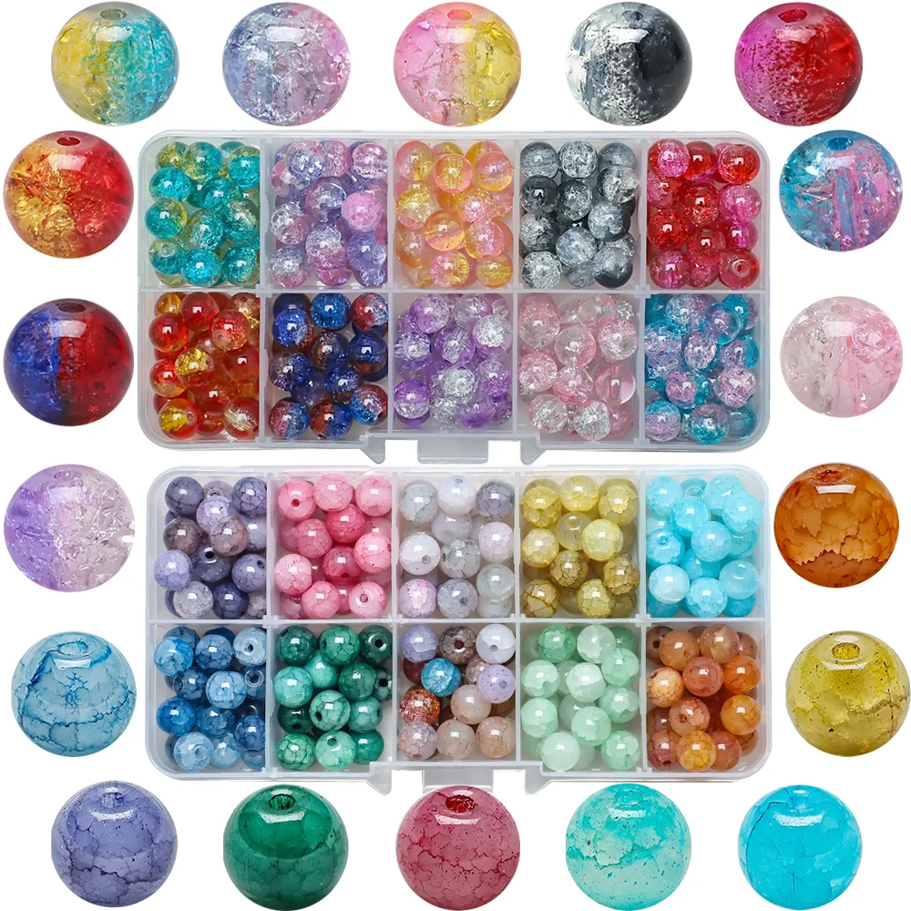 天然石材散珠为珠宝制作水钻水晶玻璃珠套装diy缝纫配件 167pcs/箱 - 