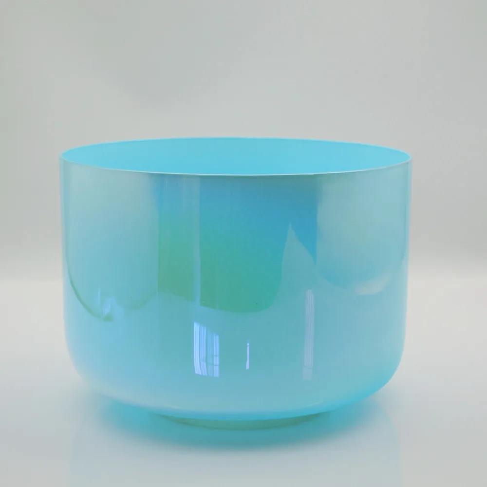 hf高品质天蓝色炼金术石英水晶唱歌碗治疗声音浴