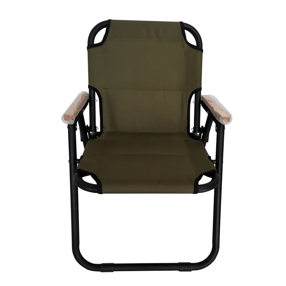 Yilu Portable Outdoor Camp Chair Beach Foldable Wood Armrest Chair