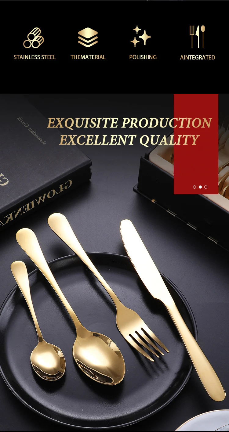 Amazon Rose Gold Cutlery Set 24pcs Silverware Set Stainless Steel