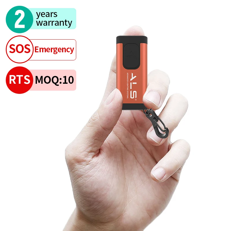 ALS Mini-flashlight 60lm Rechargeable LED Keychain light Function SOS Super bright  Students Mini flashlight