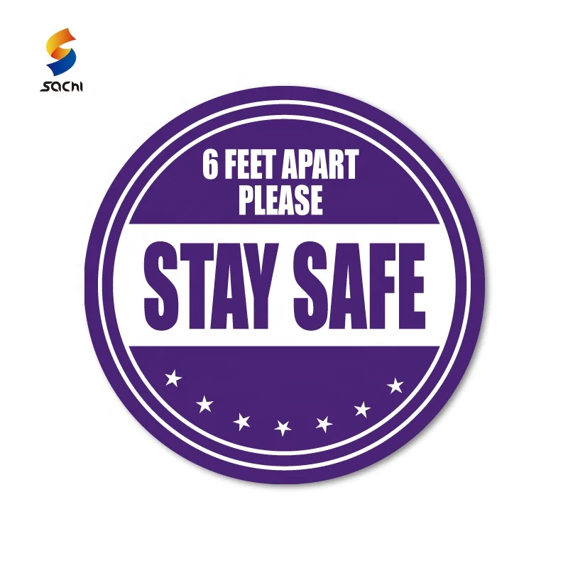 Custom Removable Keep Safe Distance Floor Stickers,Keep Social Distance