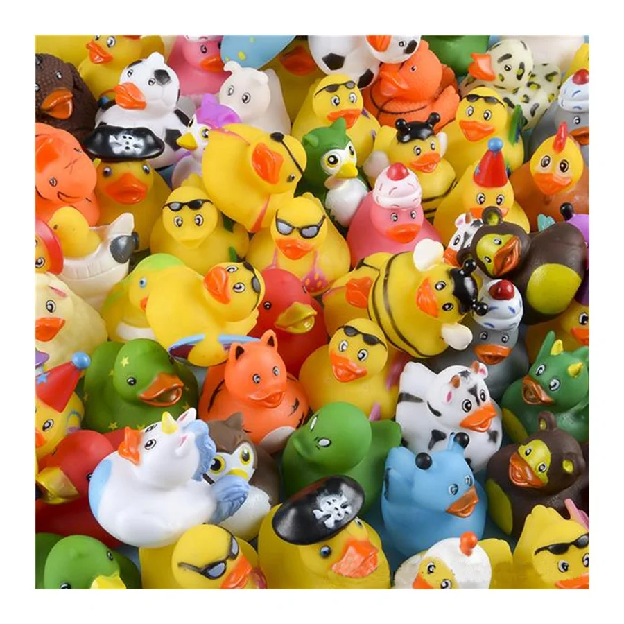 2 Inch Bulk Assorted Rubber Ducks Bath Toy Duckies Jeep Ducks Rubber