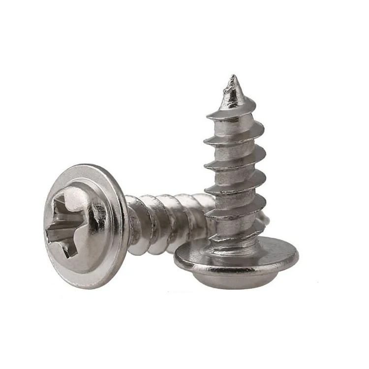 Din Cross Recessed Washer Pan Head Self Tapping Screw Stainless