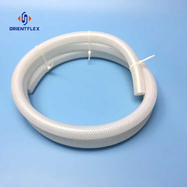 Extruded For Coffee Maker Braid Reinforced Silicone Rubber Tubing/tube