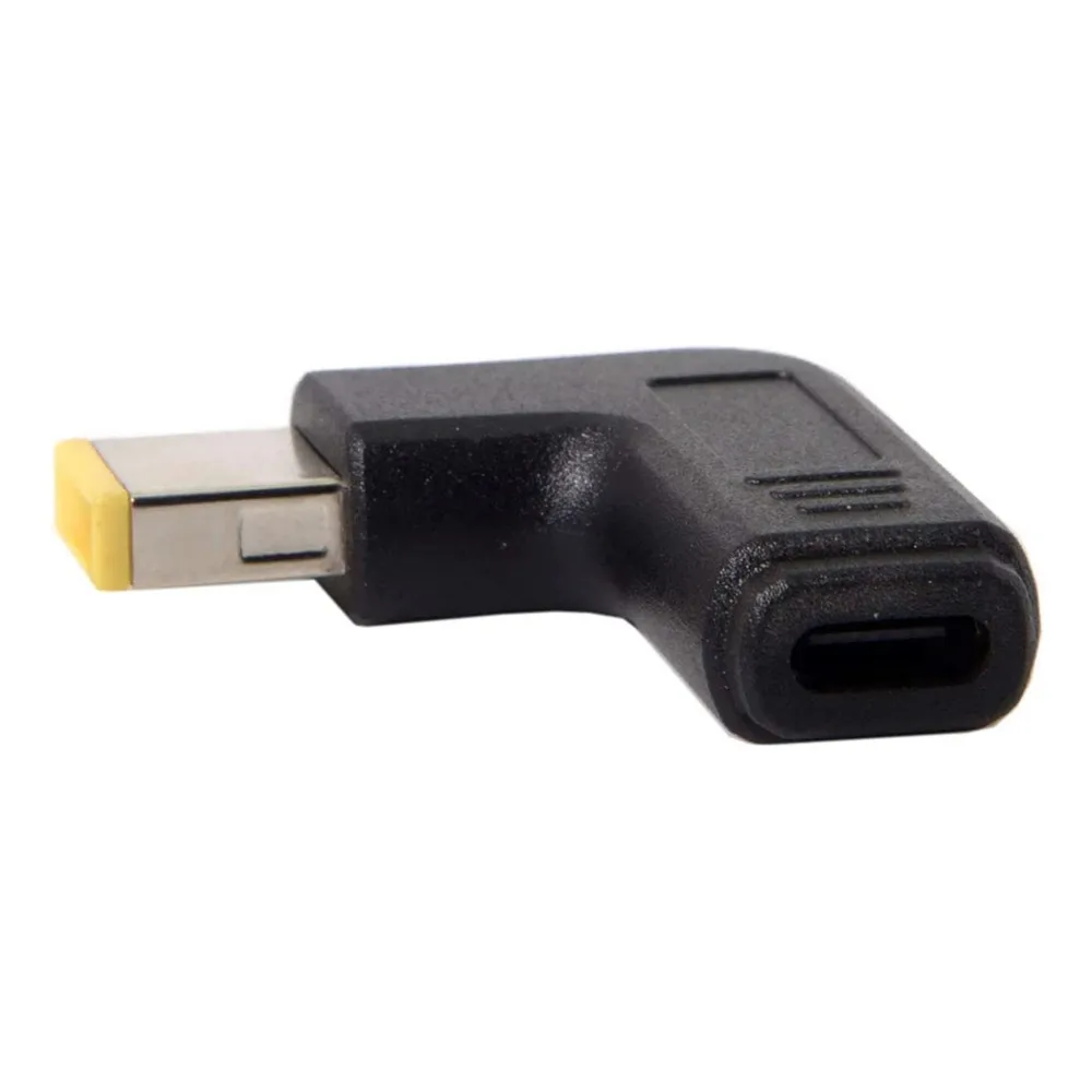 USB Type C Female to Square Male Plug Dc Power Adapter Converter Laptop Charger Connector for Lenovo T450 T450s T460 T470 T470s 